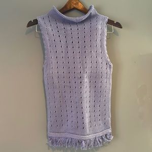 Purple sleeveless sweater- size small